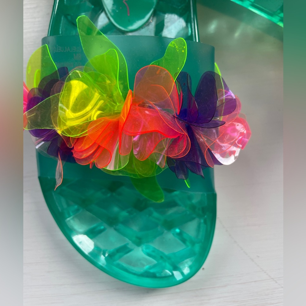 Betsey Johnson Colorful Floral Slide Sandals - Picture 4 of 7